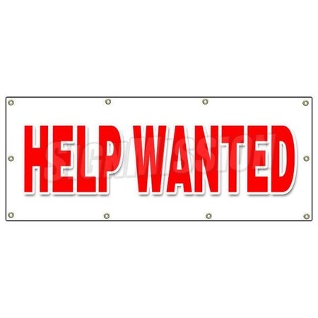 SIGNMISSION HELP WANTED BANNER SIGN now hiring interview application job position B-96 Help Wanted
